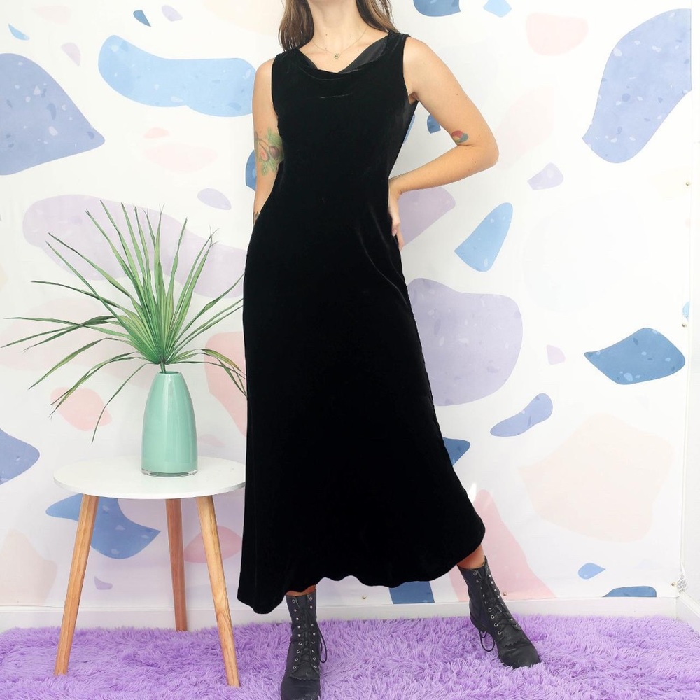 Eileen Fisher Black Velvet Dress